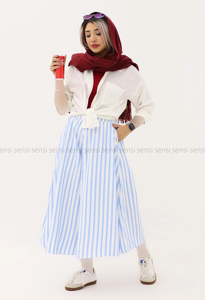 دامن شلواری طرح دار کد1005308